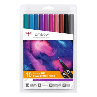 Tombow ABT kéthegyű ecsetfilc, galaxy colours