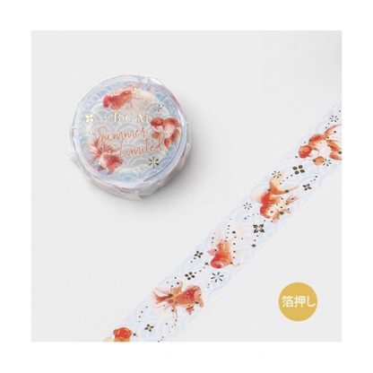 BGM Washi tape, 15 mm - Japanese style, goldfish