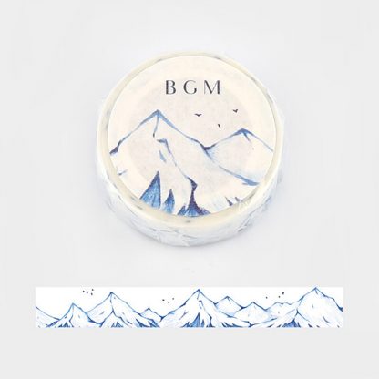 BGM Washi tape, 15 mm - Snowy Mountain
