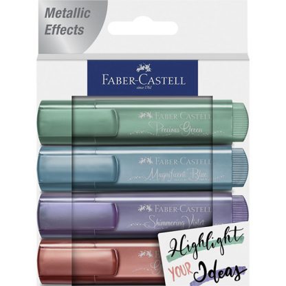 Faber-Castell metál szövegkiemelő, pasztell színek, 4 db-os készlet