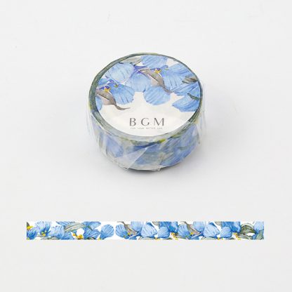 BGM washi tape 15mm x 7m - Four Seasons Blue