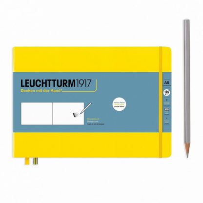 Leuchtturm Medium Sketchbook, A5, fekvő - Lemon