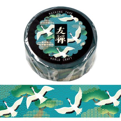 World Craft Washi Tape - Green Crane