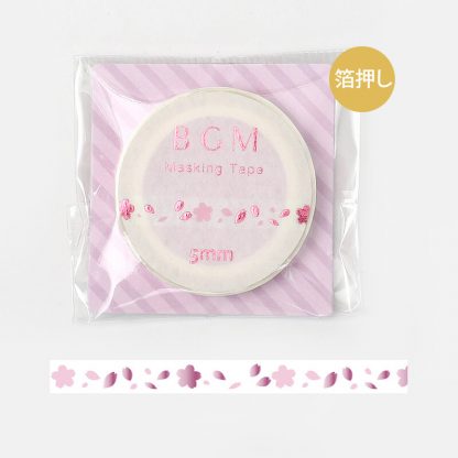 BGM Washi tape, 5 mm x 7m - Thin sakura