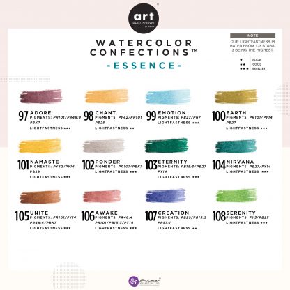 Art Philosophy Watercolor Confections - Essence színek