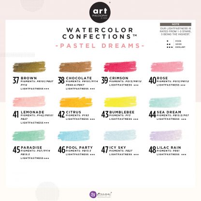 Art Philosophy Watercolor Confections - Pastel Dreams színek