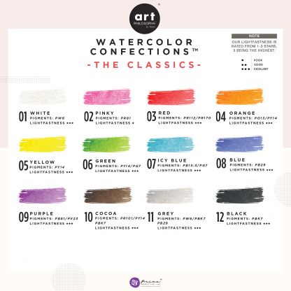 Art Philosophy Watercolor Confections - The Classics színek