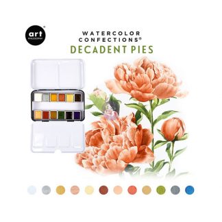 Art Philosophy Watercolor Confections - Decadent Pies