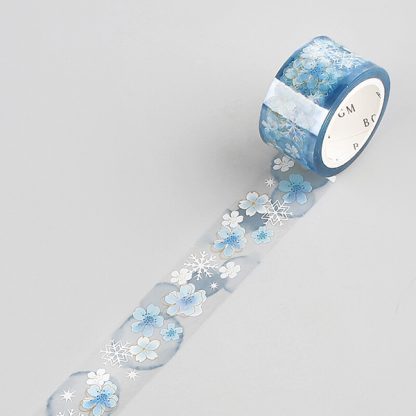 BGM washi tape 20mm x 5m - Clear Blue Sakura
