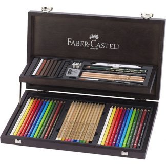 Faber-Castell Compendium készlet, fa dobozban - 53 db