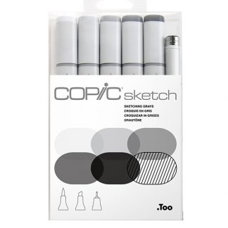 Copic Sketch alkoholos marker, 5+1 darabos készlet - neutral gray