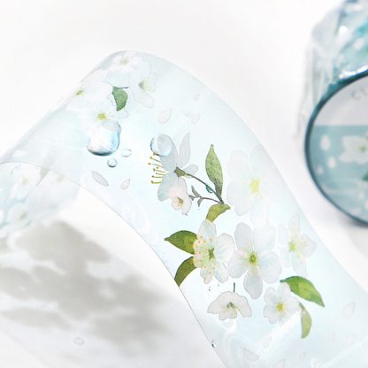 BGM Washi tape, 30 mm x 5 m - Clear White Sakura