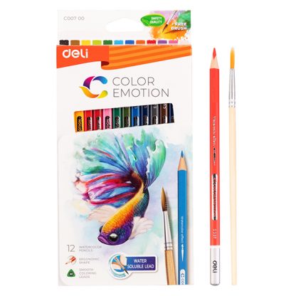 Deli Color Emotion akvarell ceruza készlet - 12 darab