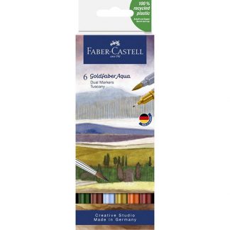 Faber-Castell Goldfaber Aqua kétvégű ecsetfilc készlet, 6 db - Toszkána