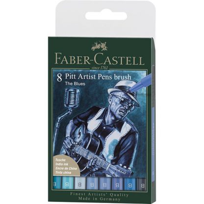 Faber-Castell Pitt Artist ecsetfilc készlet, 8 db - Blues