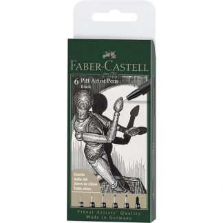 Faber-Castell Pitt Artist marker készlet, 6 db - fekete