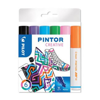 Pilot Pintor dekormarker készlet, M - 6 db, kreatív színek