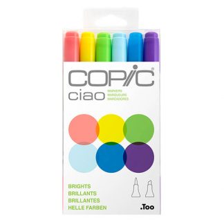 Copic Ciao alkoholos marker készlet, 6 db - élénk színek
