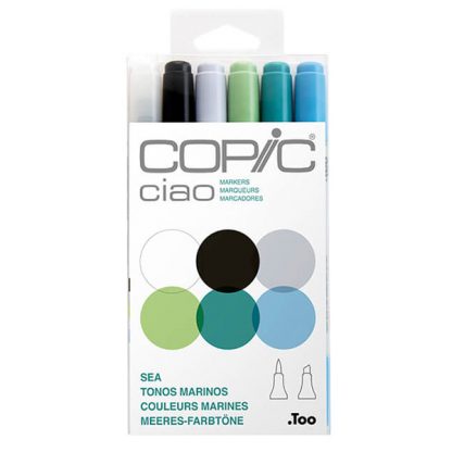 Copic Ciao alkoholos marker készlet, 6 db - Tenger színek