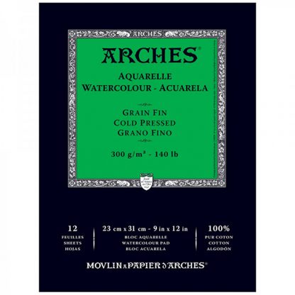 Arches 100% pamut akvarelltömb, 12 lapos - hidegen préselt