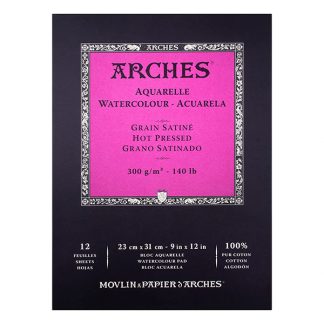 Arches 100% pamut akvarelltömb, 12 lapos - melegen préselt