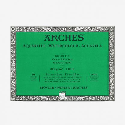 Arches 100% pamut akvarelltömb, 20 lapos - hidegen préselt