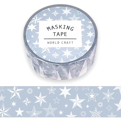 World Craft Washi tape - Stars, blue