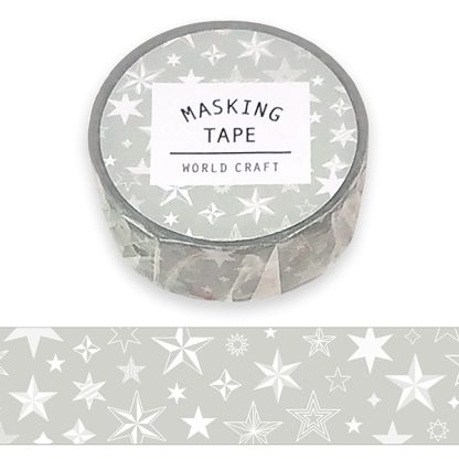 World Craft Washi tape - Stars, gray