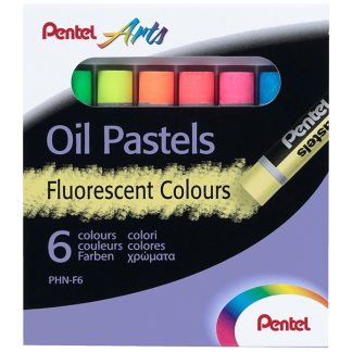 Pentel Olajpasztell, 6 db - fluoreszkáló színek