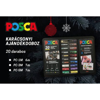 Uni Posca karácsonyi ajándékkészlet - 20 db