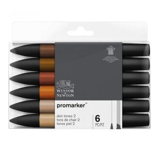 Winsor & Newton Promarker, 6 db-os készlet - Bőrszínek II.