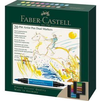 Faber-Castell Pitt Artist kétvégű ecsetfilc készlet, 20 darabos