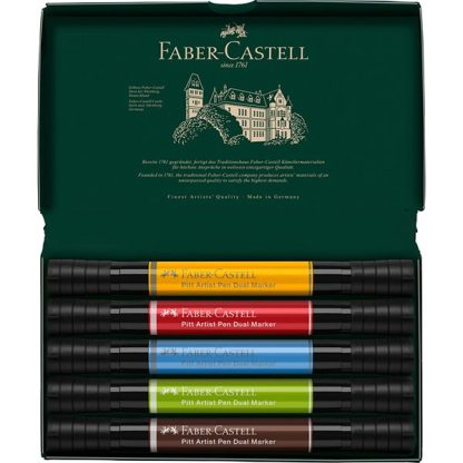 Faber-Castell Pitt Artist kétvégű ecsetfilc készlet, 5 darabos