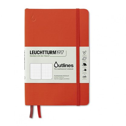Leuchtturm Outlines vízálló notebook - A5, signal orange