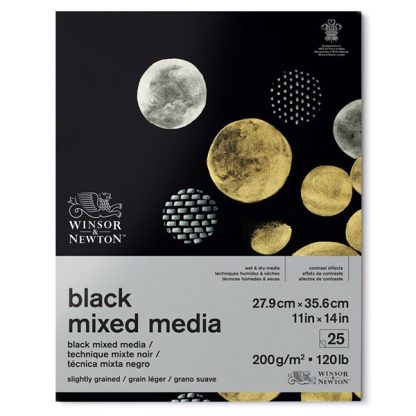 Winsor & Newton fekete mixeed media papírtömb