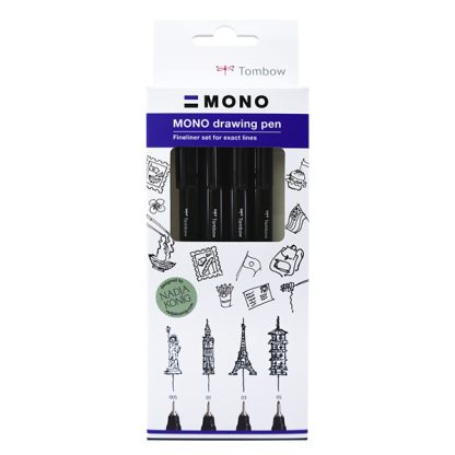 Tombow Mono Drawing tűfilc készlet, 4 db - páratlan