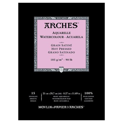 Arches akvarellpapír tömb, 185 g - melegen préselt