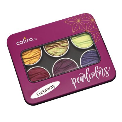 Coliro Pearlcolor "Gateway" akvarellfesték készlet 6 db-os, fémdobozos