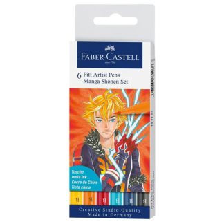 Faber-Castell ecsetfilc készlet, 6 db - Manga (Shonen)