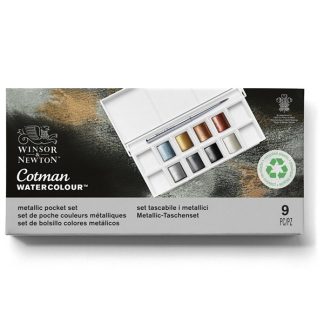 Winsor & Newton Cotman akvarellfesték készlet, 8 db - Metál színek