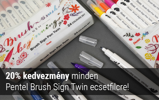 Pentel Brush Sign Twin akció